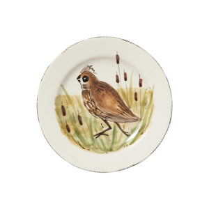 Vietri Wildlife Quail Salad Plate