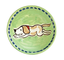 Load image into Gallery viewer, green bowl with dog
