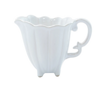 Load image into Gallery viewer, Vietri Incanto White Scallop Creamer - White - FINAL SALE
