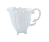 Vietri Incanto White Scallop Creamer - White - FINAL SALE