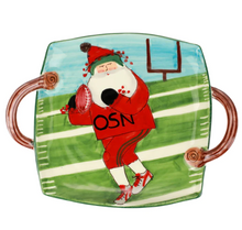 Load image into Gallery viewer, Vietri Old St. Nick Football Handled Square Platter
