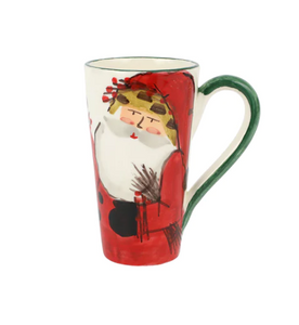 Vietri Old St. Nick Latte Mug w/ Bird Nest