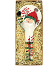 Load image into Gallery viewer, Vietri Old St. Nick Spoon Rest w/ Holly
