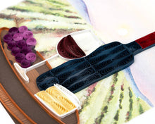 Load image into Gallery viewer, close up of quilled wine bottle 
