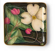 Load image into Gallery viewer, dog wood Vintage Floral Print Metal Tray
