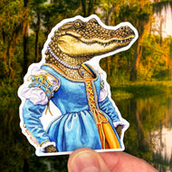 Vinyl Sticker - Swamp Royalty (Fancy Alligator)
