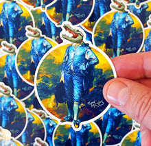 Load image into Gallery viewer, Vinyl Sticker - The Blue Gator (Blue Boy Art Parody)
