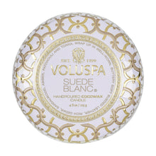 Load image into Gallery viewer, Voluspa Suede Blanc Candle -  Mini Tin 4oz
