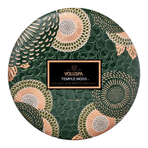 Voluspa Temple Moss 3-Wick Tin Candle