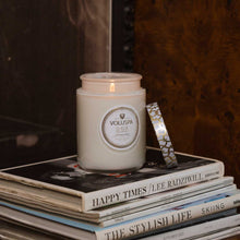 Load image into Gallery viewer, Voluspa Suede Blanc Large Jar Candle - 18oz
