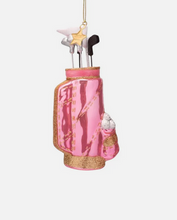 Load image into Gallery viewer, Vondels Glass Ornament - Opal Pink Golf Bag 5.25"H
