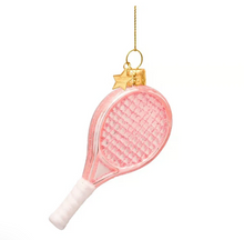 Load image into Gallery viewer, Vondels Glass Ornament - Opal Soft Pink Tennis Racket 4"H
