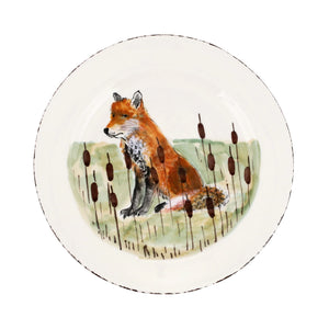 Vietri Wildlife Fox Dinner Plate