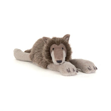 Load image into Gallery viewer, Jellycat Ulrich Wolf showing the length of legs
