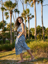 Load image into Gallery viewer, Madelyn Midi Skirt - Rosetta Tile Navy
