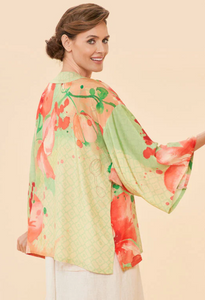 Watercolour Orchids Kimono Jacket