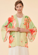 Powder Watercolour Orchids Kimono Jacket