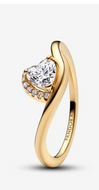PANDORA Wavy Heart Ring - Gold