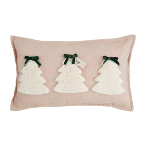 White Christmas Tufted Pillow