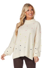Load image into Gallery viewer, White Novie Pom-Pom Sweater - FINAL SALE
