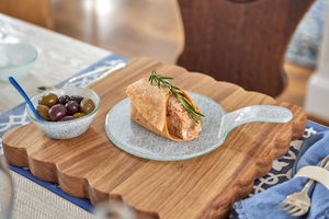 White Stackable Appetizer Plate w/ Handle