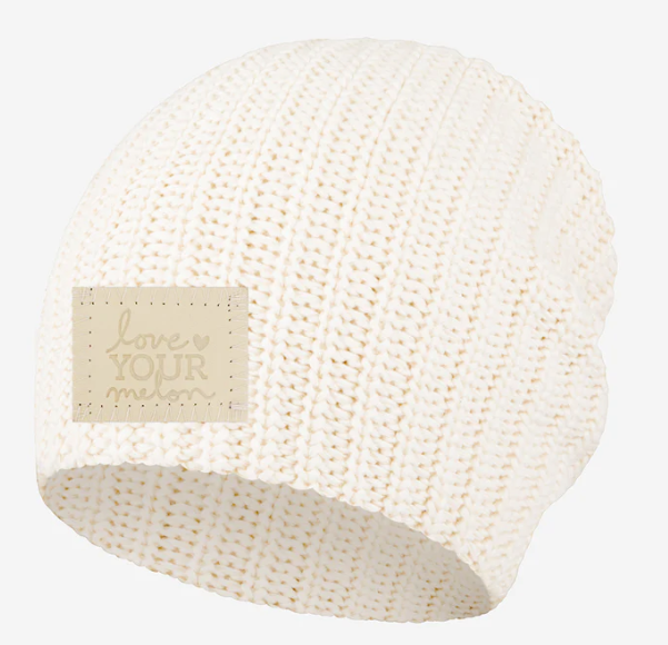 White Speckled/Natural Monochrome Beanie