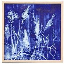 Load image into Gallery viewer, Cyanotype Botanicals Hand Painted Ceramic Wall Art
