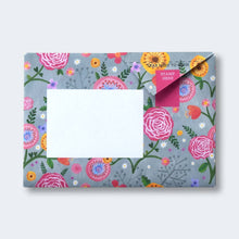 Load image into Gallery viewer, Wildflower Pigeon Letter gray with flowers
