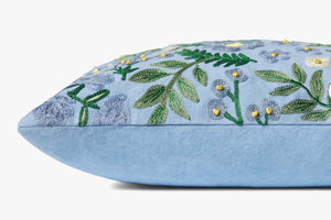 Rifle Paper Wildwood Garden Periwinkle Pillow