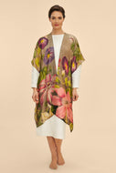 Powder Wool Wraparound Oversized Botanicals
