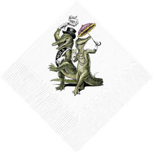 Load image into Gallery viewer, two gators pressed for New Orleans party 
