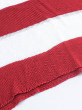 Load image into Gallery viewer, 4th Of July Knit American Flag Sweater red and white stripe

