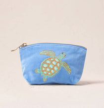 Load image into Gallery viewer, Turtle Conservation Coin Purse - Caribbean Blue Velvet
