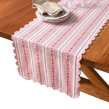 Load image into Gallery viewer, Juliska Villa Stripe 18" x 90" Table Runner on a table
