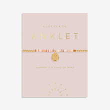 Load image into Gallery viewer, Pink Shell Anklet in Gold-Tone Plating
