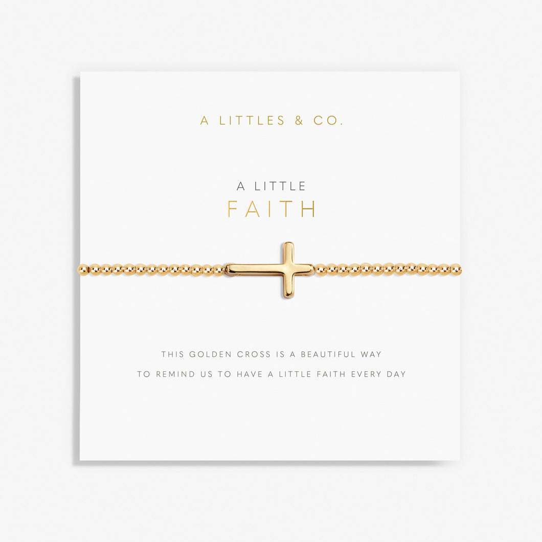A Little 'Faith' Bracelet in Gold-Tone Plating