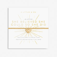 Load image into Gallery viewer, A Little &#39;She Believed She Could So She Did&#39; Bracelet in Gold-Tone Plating
