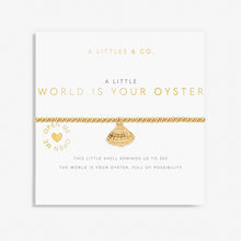 Load image into Gallery viewer, A Little &#39;World Is Your Oyster&#39; Bracelet in Gold-Tone Plating
