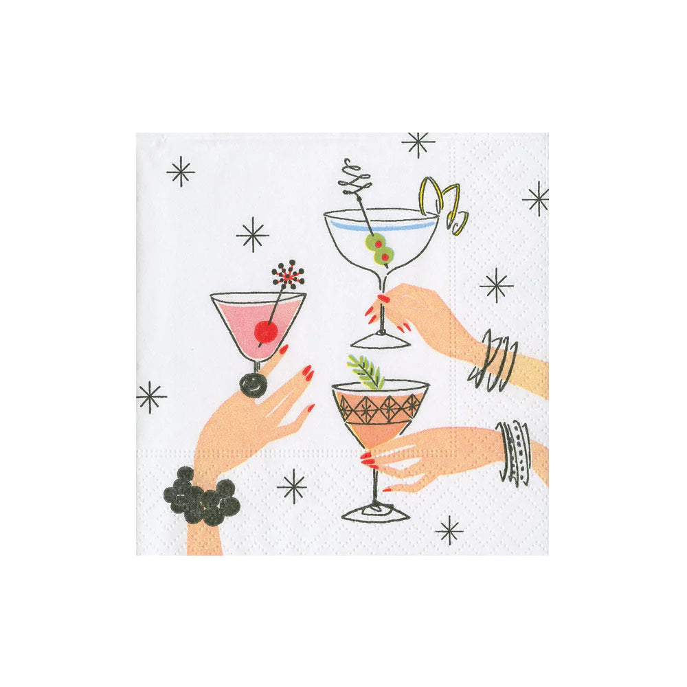 Caspari Aperitivo Cocktail Napkins - 20 Per Package