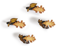 Load image into Gallery viewer, Autumn Leaf Hand-Crafted Napkin Rings - Iron/Glass Beads - S/2
