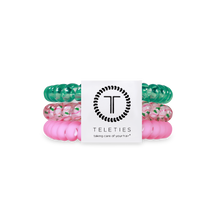 Load image into Gallery viewer, TELETIES Spiral Hair Coils Merry Pinkmas Hair Ties - Small
