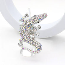 Load image into Gallery viewer, Rhinestone Paved Alligator Pointed Stretch Ring
