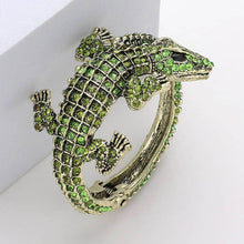 Load image into Gallery viewer, Crystal Rhinestone Crocodile/Alligator Embellished Bracelet
