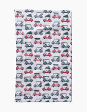 Load image into Gallery viewer, Geometry Holiday Golf  Tea Towel on a white background
