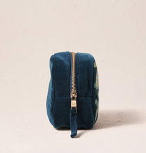 Load image into Gallery viewer, Turtle Conservation Cosmetics Bag - Marine Navy Velvet
