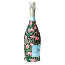 Load image into Gallery viewer, Palm Flamingo Club Prosecco Bottle Wrap
