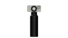Load image into Gallery viewer, Ringo Pro Regular (24oz) Water Bottle  in black and the Adaptor Ring holding a phone
