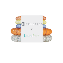 Load image into Gallery viewer, TELETIES Beach Club Mixed Hair Ties three small ties and. two large ones
