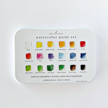 Load image into Gallery viewer, Watercolor Paint Set 18 Colors with Brush colors with names
