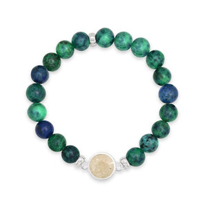 Dune Jewelry Round Beaded Bracelet - Azurite - Daytona Beach